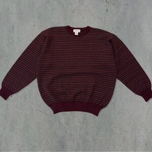 Men's Burgundy Patterned Sweater